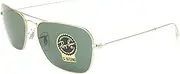 [Ray-Ban] New Ray Ban Caravan RB3136 001 Gold/Green Classic G-15 58mm Sunglasses