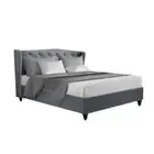 NNEDSZ Pier Bed Frame Fabric - Grey Double