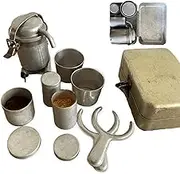Extra Rare Collectors Camping Coffee Kit, Vintage Nostalgia Espresso & Pour Over Set, Portable Travel Outdoor Coffees Serving Sets, for Travel/Camping/Outdoor Adventures (1PCS)