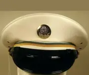 Hat Cap Kepi - US Army Military Police MP Enlisted Service Dress Whites Hat Cap