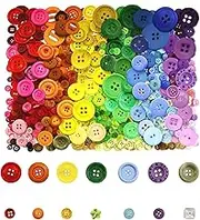 900 Pcs Assorted Sizes Resin Buttons Round Craft Buttons for Sewing DIY Crafts Manual Button Painting