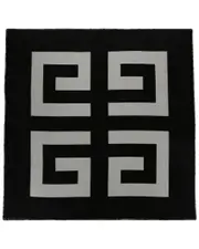 Givenchy Black Logo Cashmere & Wool Woven Blanket