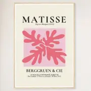 Galrie Henri Matisse Vintage Art Print Exhibition at Berggruen & Cie (Pink II), Wood Frame, A1 60 x 84cm (23 x 33inch)
