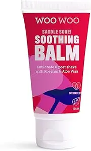WooWoo Saddle Sore! Womens Soothing Moisturising Balm, Vegan Post Shave Anti Chaffing Cream For Sensitive Skin With Chamomile Rosehip Oil and Aloe Vera - 50ml