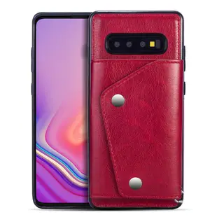 Samsung Galaxy S10+ S10 S10e S9+ S9 S8+ S8 保護殼相片層插卡背蓋手機殼含掛繩