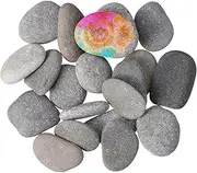 Tofficu Painting Rocks 20pcs Creative Pebbles DIY Stones Drawing Pebbles for Boys and Girls