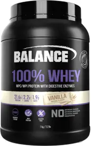 Balance 100% Whey Protein Powder Vanilla 1kg