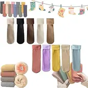 [Generic] Thermal Velvet Slim Socks,Thickening Velvet Snow Socks Tube Socks，Fleece Cozy Thermal Velvet Slim Socks，Ultra Soft Velvet Slim Thermal Socks, Winter Stockings