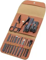 4/12/16 Pcs Professional Nail Cutter Pedicure Scissors Set Stainless Steel Hook Portable Manicure Nail Clipper Tool Set,16Pcs,Up,Y