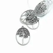 4, 20 or 50 BULK pcs Silver Tree of Life Oval Celtic Charms - US Seller - AS1000