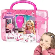 Pretend Play Makeup Toys | Little Girl Play House Makeup Game,Indoor Toy with Beautiful Storage Box for Christmas, Birthday, Children's Day, New Year