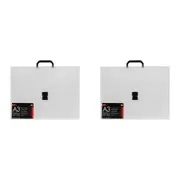 2x Jasart A3 Studio Art/Craft Case School Artworks Storage Organiser/Holder CLR