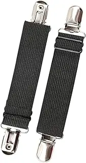 [Mbiyhgta] Boot Straps for Jeans Adjustable Boot Straps Stirrup Clips for Pants Motorcycle Trunk Clips Set of 2 Boot Straps for Men Women, 20 cm, Consulte la descripción