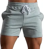[FEOYA] Mens 5 inch Athletic Sports Shorts Elastic Jogger Running Sweat Shorts with Pocket Soft Cotton Mens Lounge Shorts