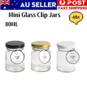 48x 80ML Mini Glass Jars 80ML Sample Jam Honey Small Containers Bottles Jar AU