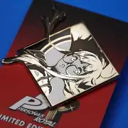 Persona 5 Royal Futaba Sakura Oracle White Gold Emblem Enamel Pin Figure