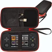 RAWECUD Hard Carrying Case for Anbernic RG35XX H Retro Handheld Game Console, RG35XX H Case for Anbernic Retro Handheld Game Console Accessories (Black)
