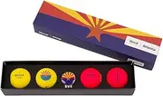 Volvik State Arizona Pack - 4 Vivid Balls Pack (2 Yellow & 2 Red) with a Clip Ball Marker.