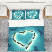 3D Love Ocean 305 Bed Pillowcases Quilt King Size