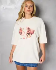 [Thrills] Thrills Women's Ruthless Frontier Oversized T-Shirt in Heritage White Size 6 6 Heritage White