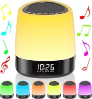 Nursery Night Light for Kids Parents Multifunction Color Changing with Clock
