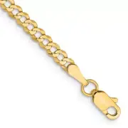 10k Yellow Gold 3.1mm Cuban Chain 9" Anklet 2.3g Gift for Mother