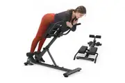 Yopower Foldable Roman Chair, Ab Back Hyperextension Bench w/Adjustable 30-40-50 & 7 Levels Height, 150KG Weight Capacity