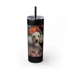 Double-Walled Tumbler w/Straw Lead & BPA-Free 11oz | Miss Fanny (PG-NATDOG-7)