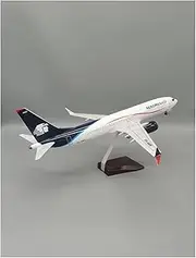 Replica 1:85 for Scale Mexico B737Metal Alloy Large Airplane Model with LED Light (Touch Or Sound Control) Airplane Toy(Style 2: 737 W LED)