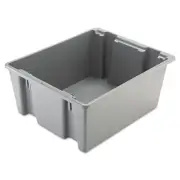 Rubbermaid Commercial 1731GRA Palletote 2 cu ft. Stack and Nest Box - Gray New