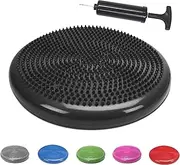 BLOODYRIPPA Inflated Stability Wobble Cushion, Balance Air Cushion Disc for Core Fitness Exercise, Wiggle Seat for Sensory Kids, Suitable for Office, Home, School, Pump Included
