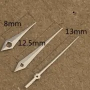 Silver Arrow Shape Watch Hands 13mm for Ronda 515 Quartz Movement No Lume Trim