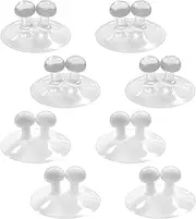 NILLOS Waterproof Toothbrush Holders, 8 PCS Multi-Function Hook for Wall Hanging in Bathroom, Kitchen, Living Room and Office (2.8 * 4.8 cm/1.1 * 1.88 in)