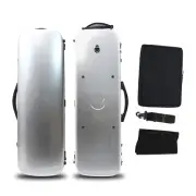 Carbon Fiber Oblong Violin Case 4/4 Full Size With Combination Lightweight