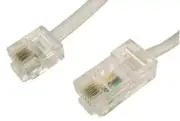 RARAION - White RJ11 to RJ45 Plug Telephone Lead - 1m