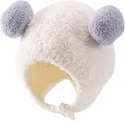 [RYZGOJV] Kids Winter Hat Knitted Hat, Unisex Kids Toddler Children Hat with Neck Straw Cute Warm Keep Cap Mouse-White, Multicolor, One Size