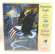 NIB SunsOut 500 Piece Jigsaw Puzzle American Eagle Manning 18x24 NEW SEALED BOX
