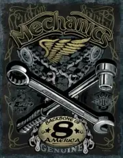 Mechanics Backbone Of America Tin Metal Sign Made In The USA - 2571