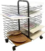 Art Drying Rack for Classroom Painting Crafts, Double Sided 38 Layer Art Drying Rack Easel, Educational Products Drying Rack for Home and Art School Oil Painting Drying, Space Saving Rack