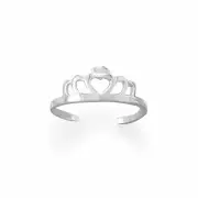 Sterling Silver Princess Tiara Toe Ring