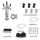 Stainless Steel Beer Tap Font Hose Draft System for 3 X Ball Lock Cornelious Keg