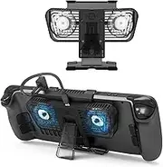Dual Cooling Fan for Steam Deck/Switch/OLED, Console Gamepad Cooler for CPU with Dock Function
