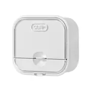 Home Soap Box Non Perforated Wall Mounted Draining Soap Box Flip Cover Bathroom Soap Box White