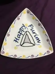 Purim Ceramic Platter Tray Kosher Cook