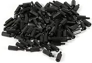 Respicefinem 100pcs M2 M3 M4 Plastic Nylon Hex Male Female Female Spacer Round Head Screw Nut with Metric Thread Pitch of 0 5mm for M3 Outside Thread Length of 6mm Inside Thread