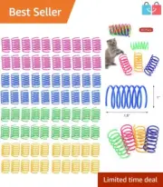 80 Pack Colorful Cat Spring Toys - Durable BPA-Free Spirals for Active Kittens