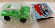 Dime Store Toy Plastic Dune Buggy Green White Roof Hong Kong 1970s NOS New MIP