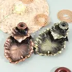 Lotus leaf Backflow incense burner Incense Base For Living Room DecorB*h*)