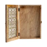 Fleur Key Box With Hooks Wall Mount Rack Holder 22x33cm