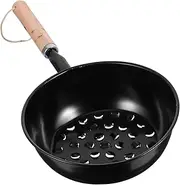 Generic Portable Coal Fires Starter for Outdoor Camping BBQ Grill Chimney Lighter Pot Comfortable Wood Handle
